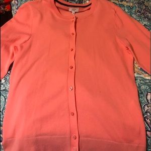 crown and ivy long sleeve  pink button up cardigan